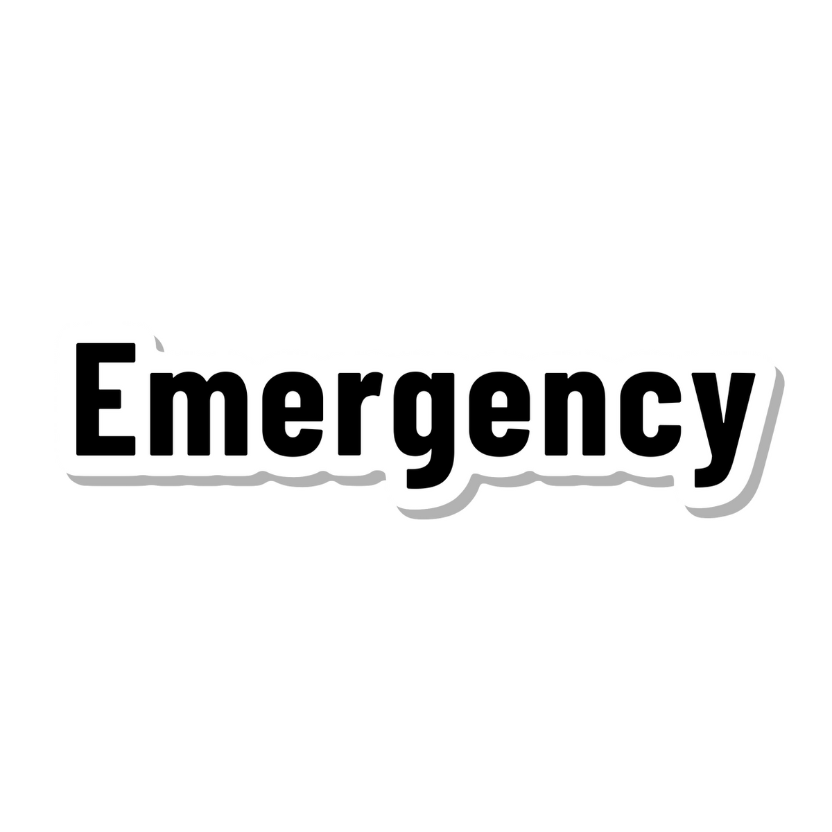 Emergency die-cut sticker