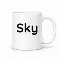 Sky Mug in white with handle right