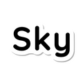Sky die-cut sticker