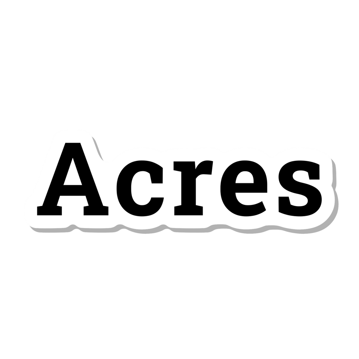 Acres die-cut sticker