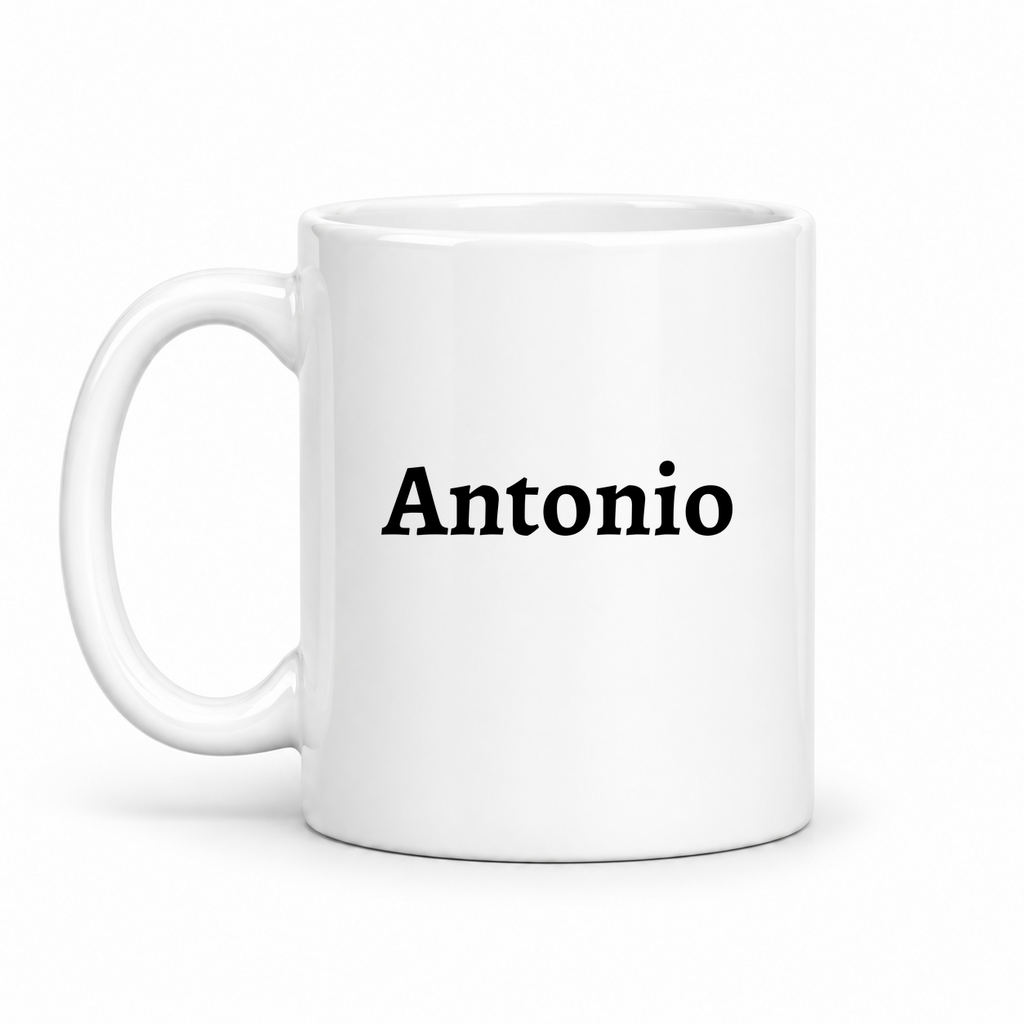 Antonio Mug in white with handle left