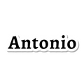 Antonio die-cut sticker