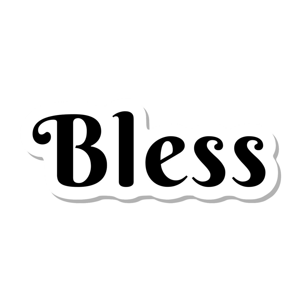 Bless die-cut sticker