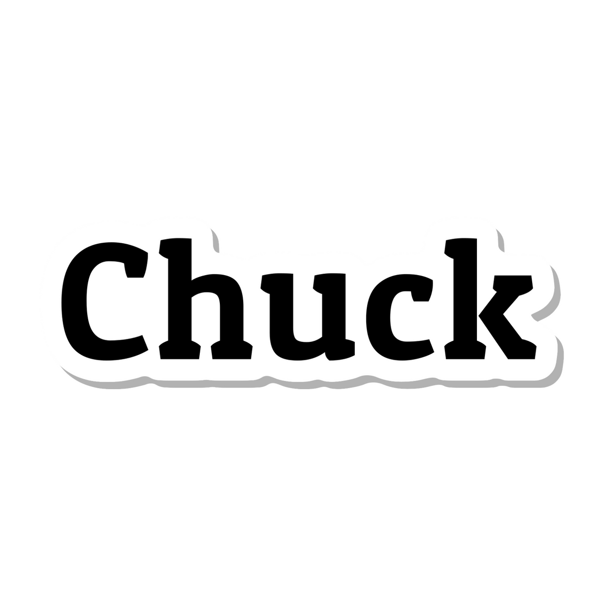 Chuck die-cut sticker
