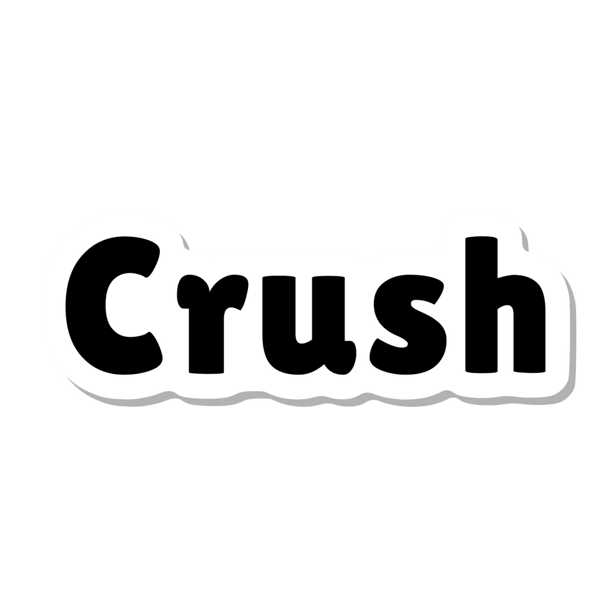Crush die-cut sticker