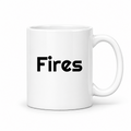 Fires Mug in white with handle right