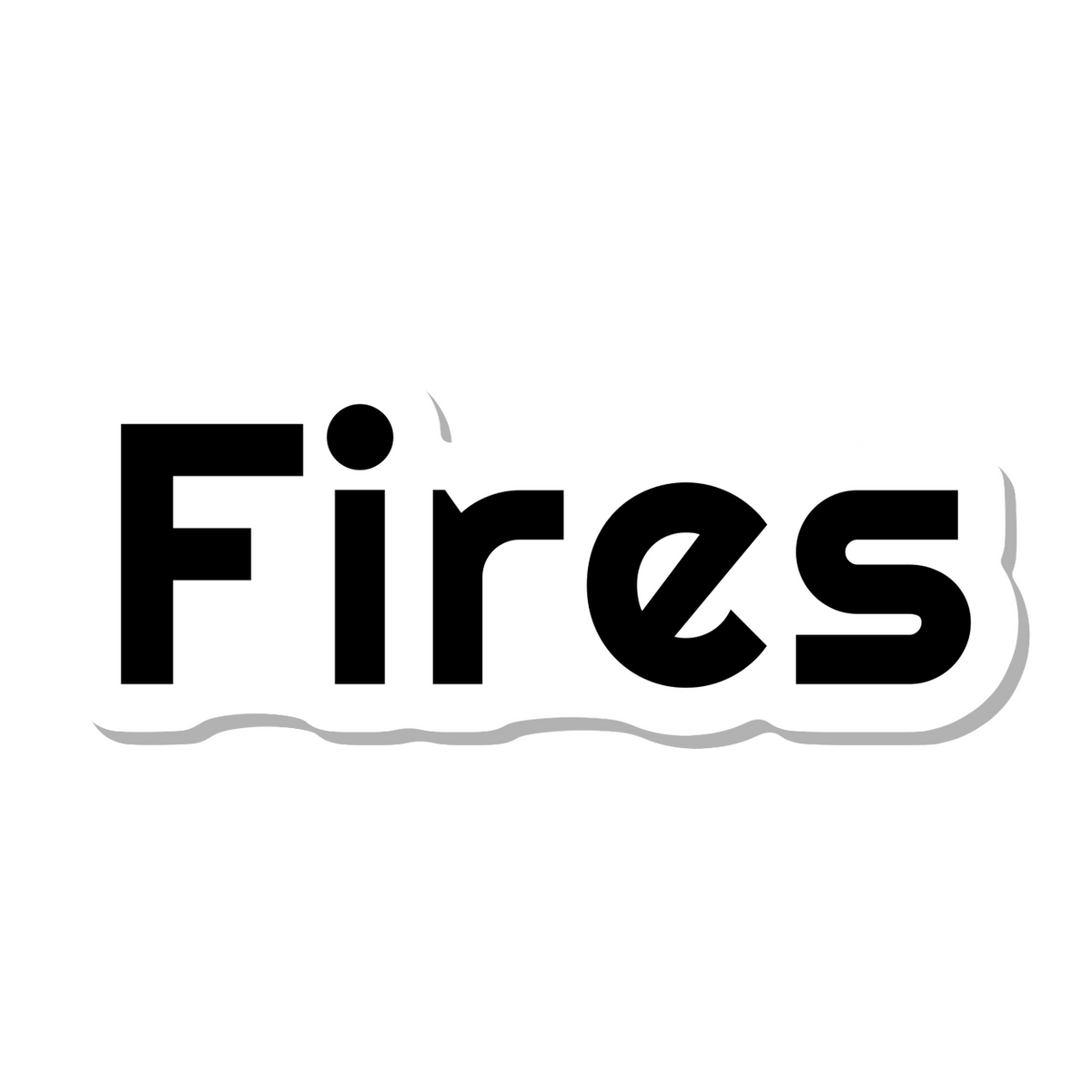 Fires die-cut sticker