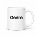 Genre Mug in white with handle right