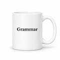 Grammar Mug in white with handle right