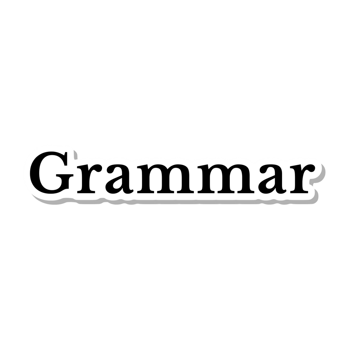 Grammar die-cut sticker