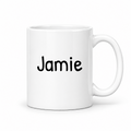 Jamie Mug in white with handle right