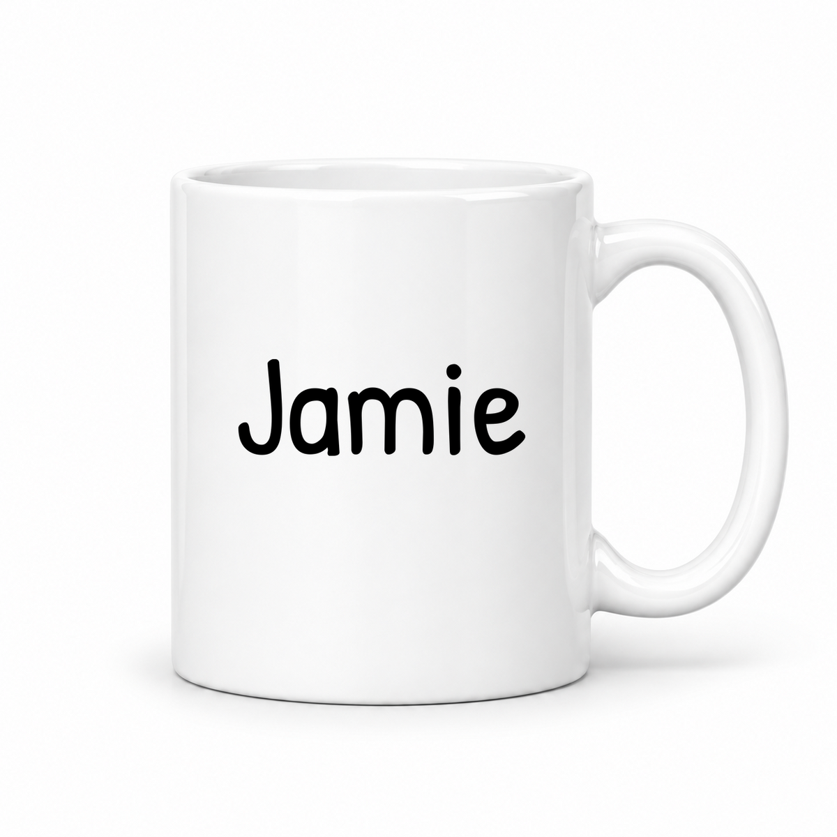 Jamie Mug in white with handle right