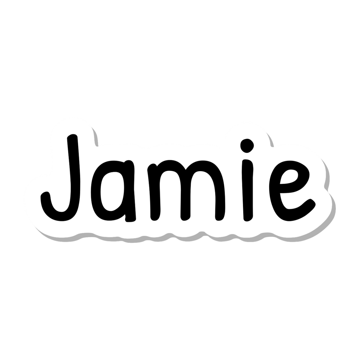 Jamie die-cut sticker