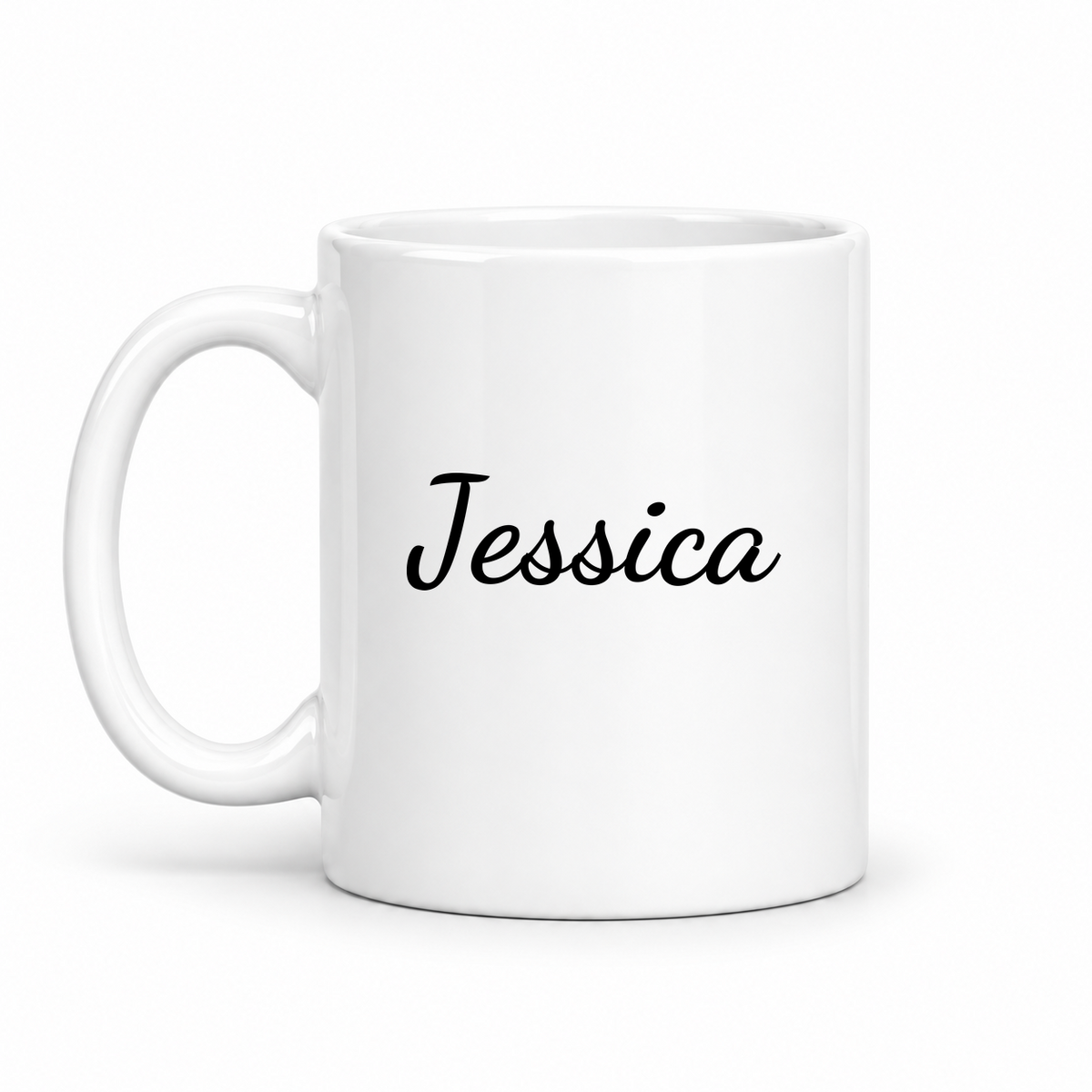Jessica Mug in white with handle left