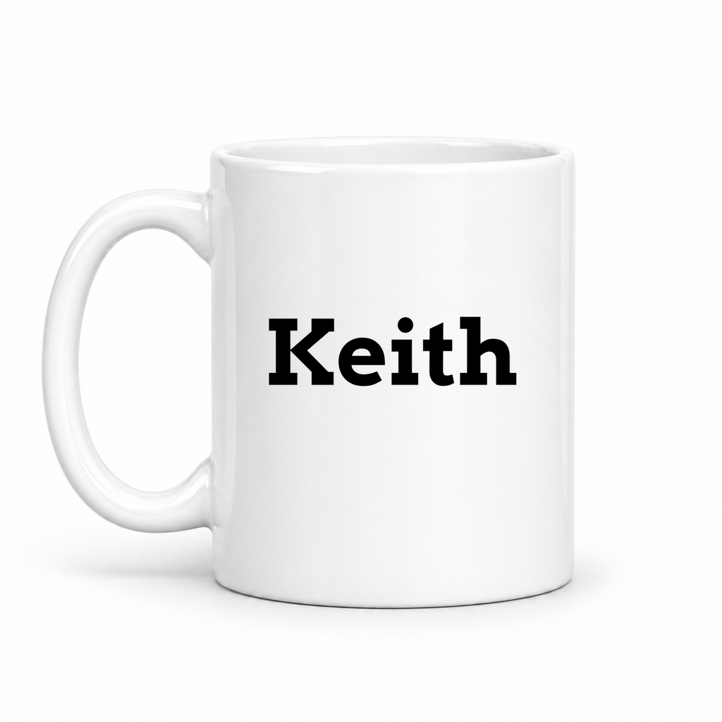 Keith Mug in white with handle left