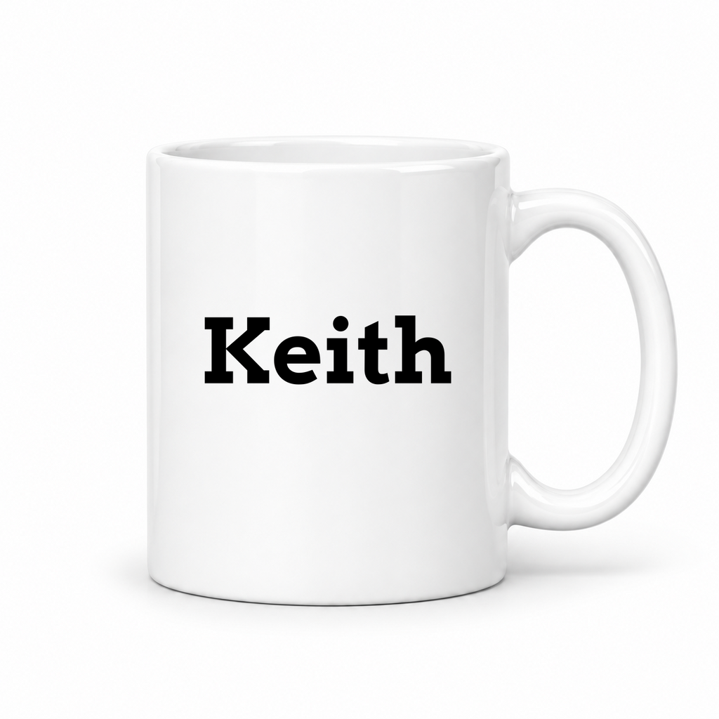 Keith Mug in white with handle right