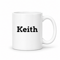 Keith Mug in white with handle right