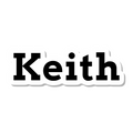 Keith die-cut sticker