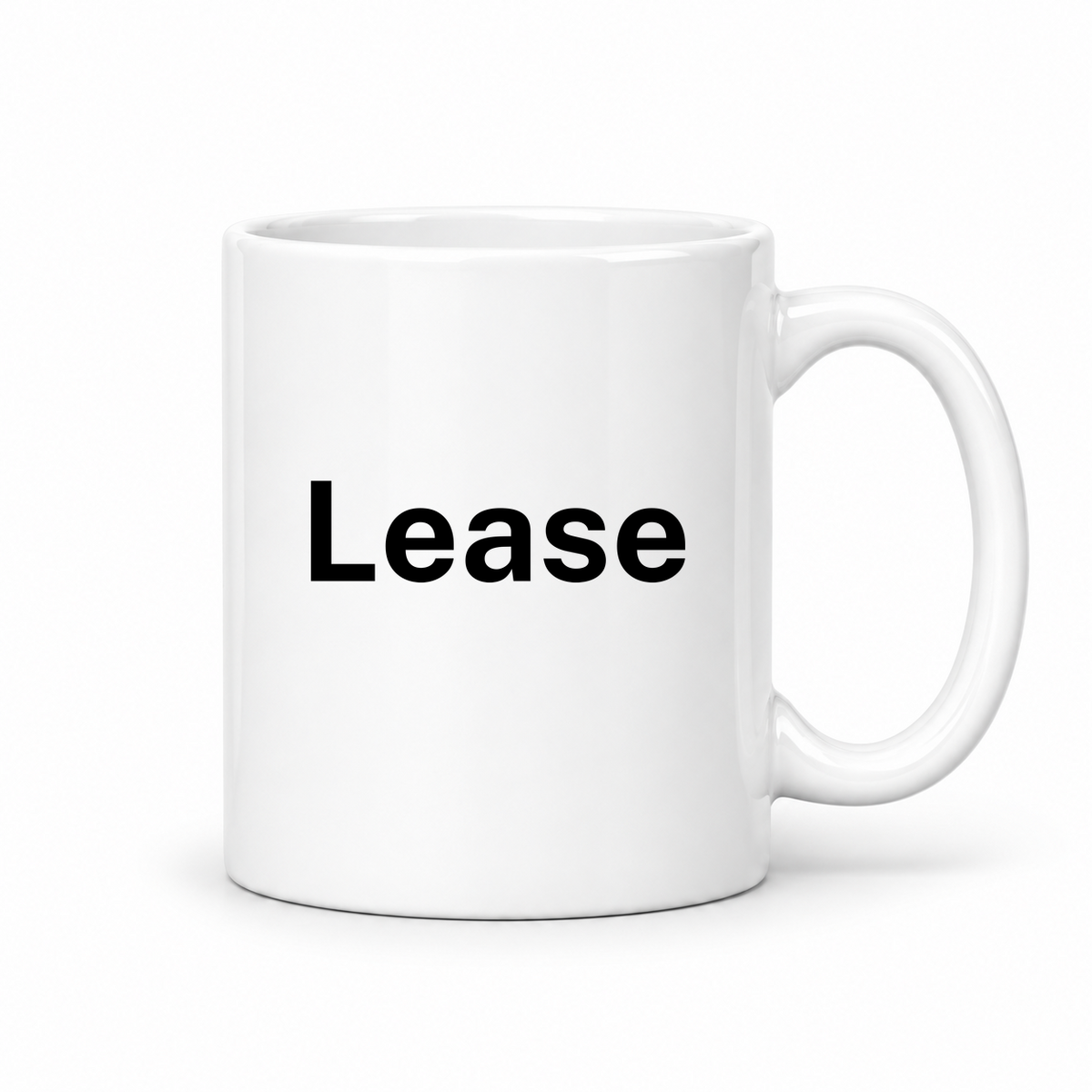Lease Mug in white with handle right