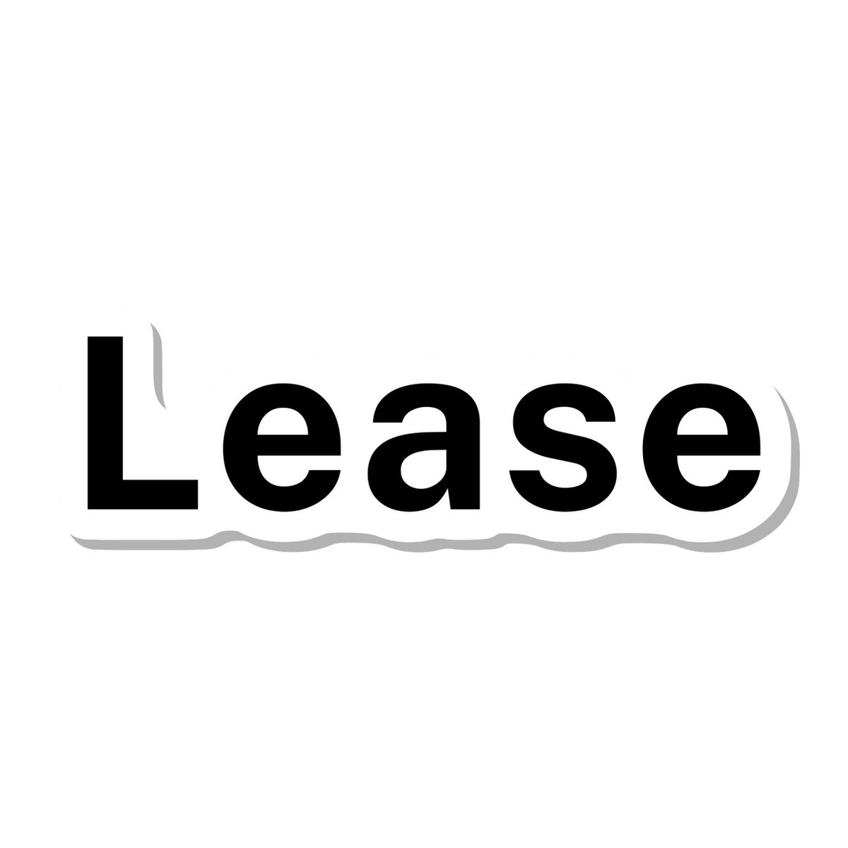 Lease die-cut sticker