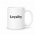 Loyalty Mug in white with handle right