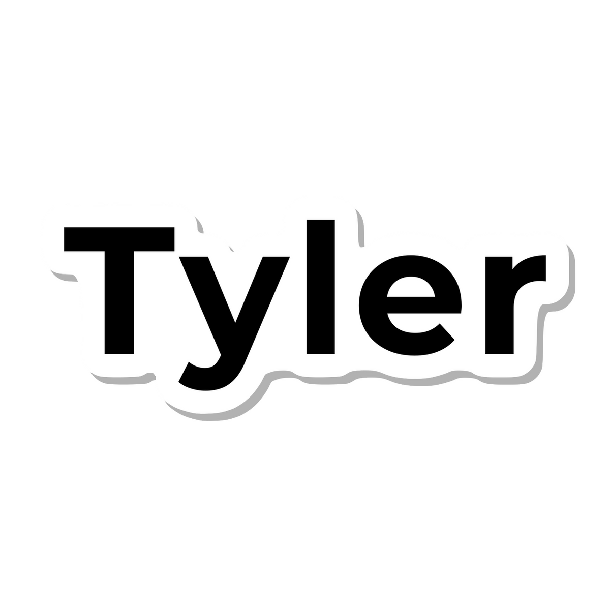 Tyler die-cut sticker