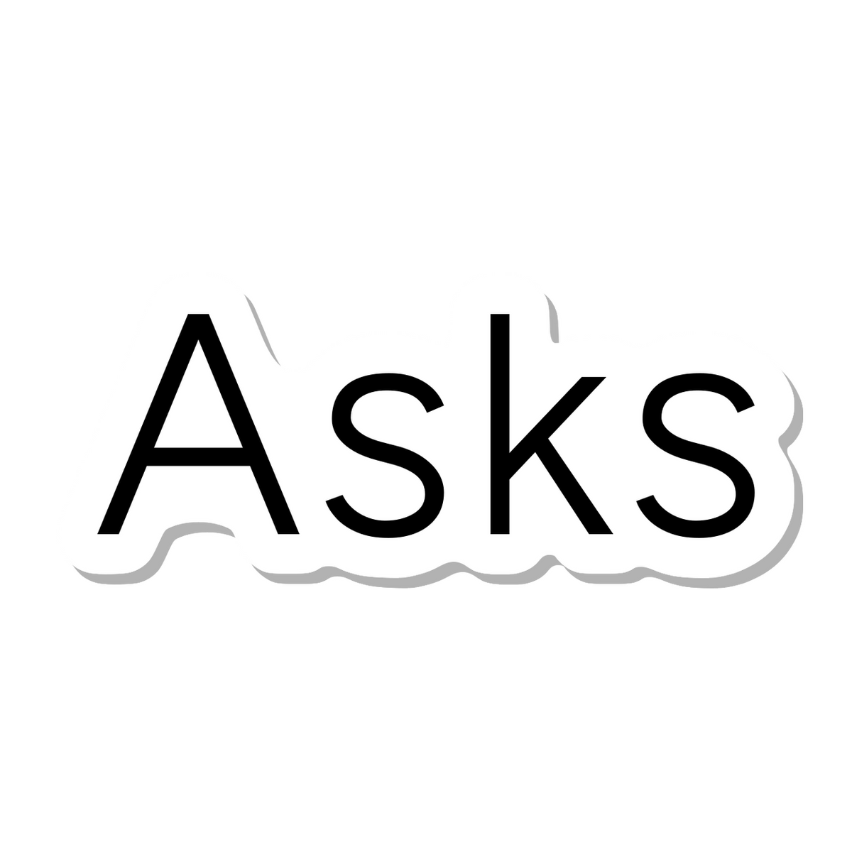 Asks die-cut sticker