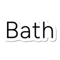 Bath die-cut sticker