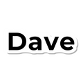 Dave die-cut sticker
