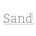 Sand die-cut sticker
