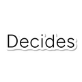 Decides die-cut sticker