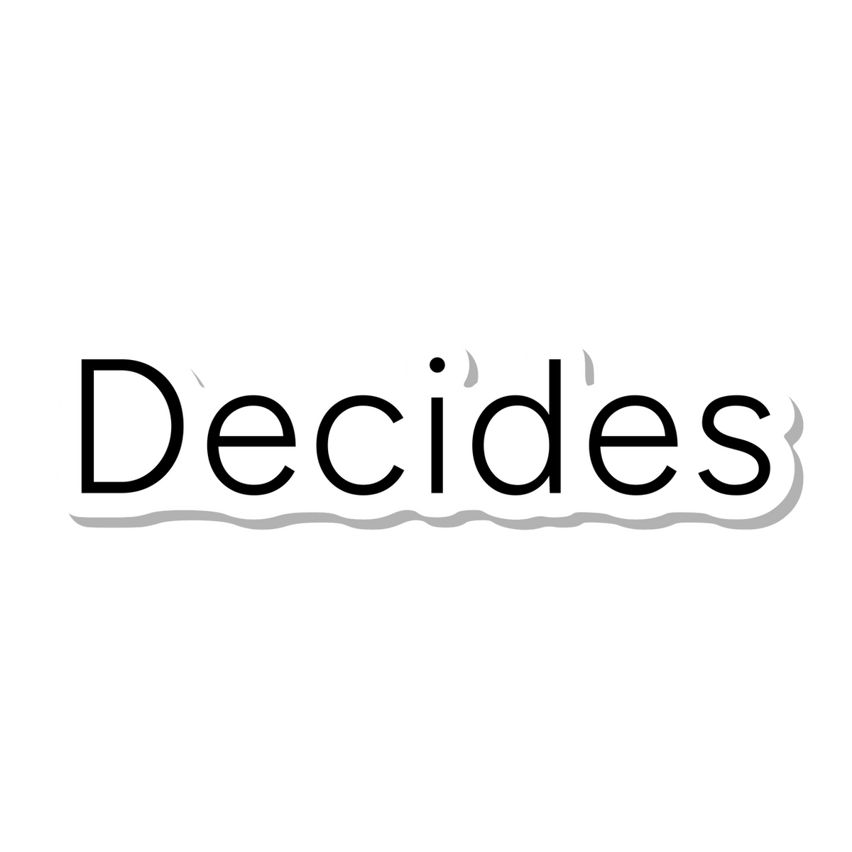 Decides die-cut sticker