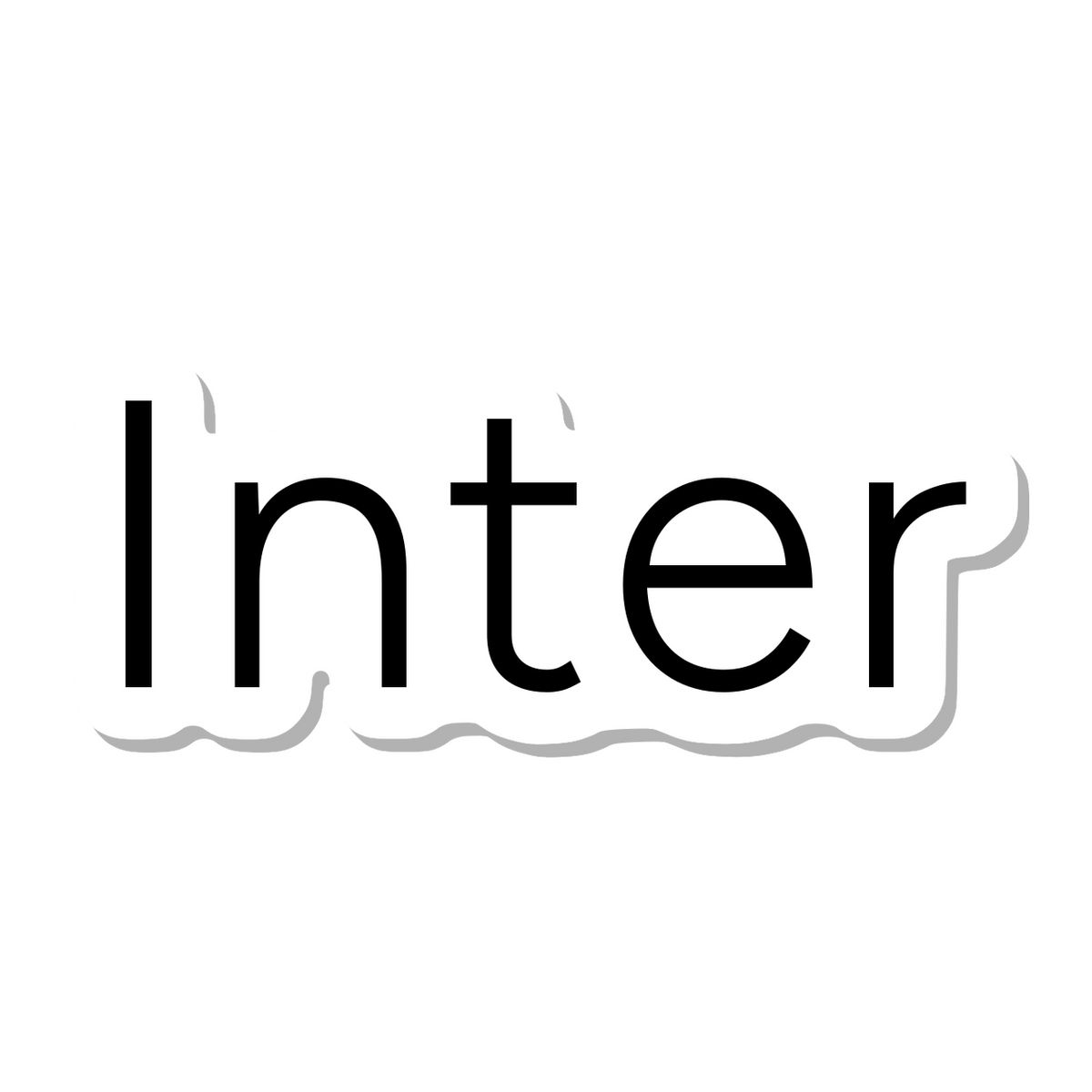 Inter die-cut sticker