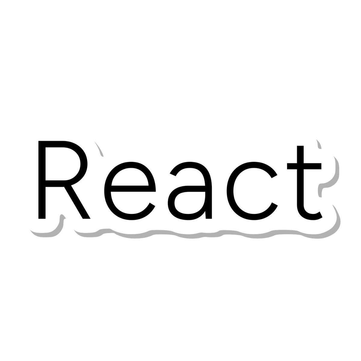React die-cut sticker