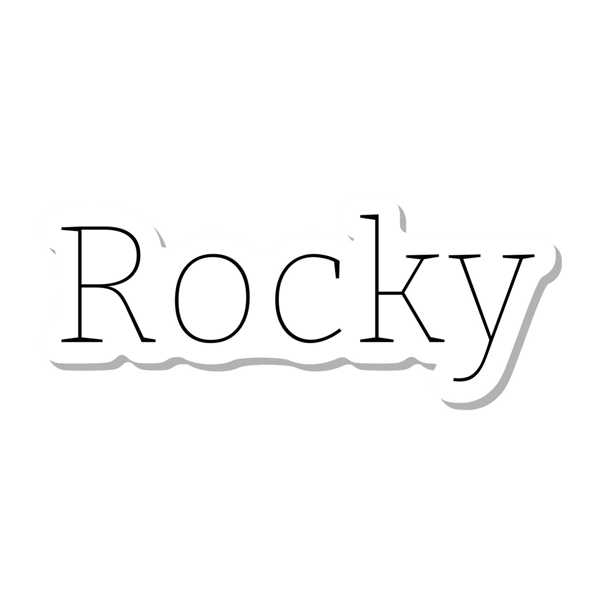 Rocky die-cut sticker