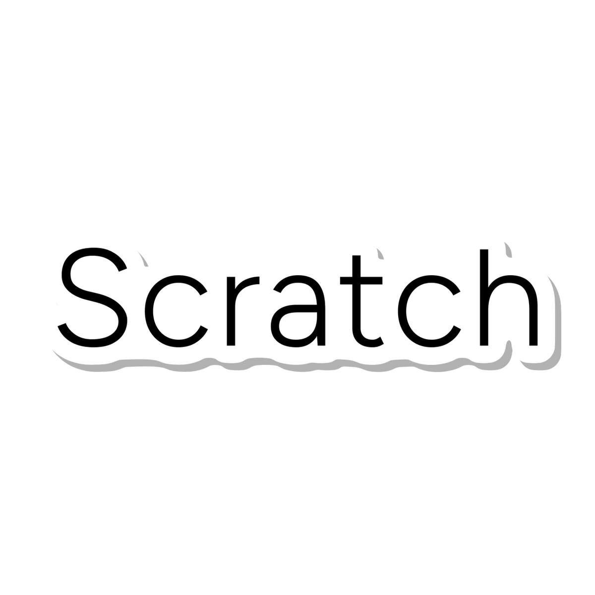 Scratch die-cut sticker