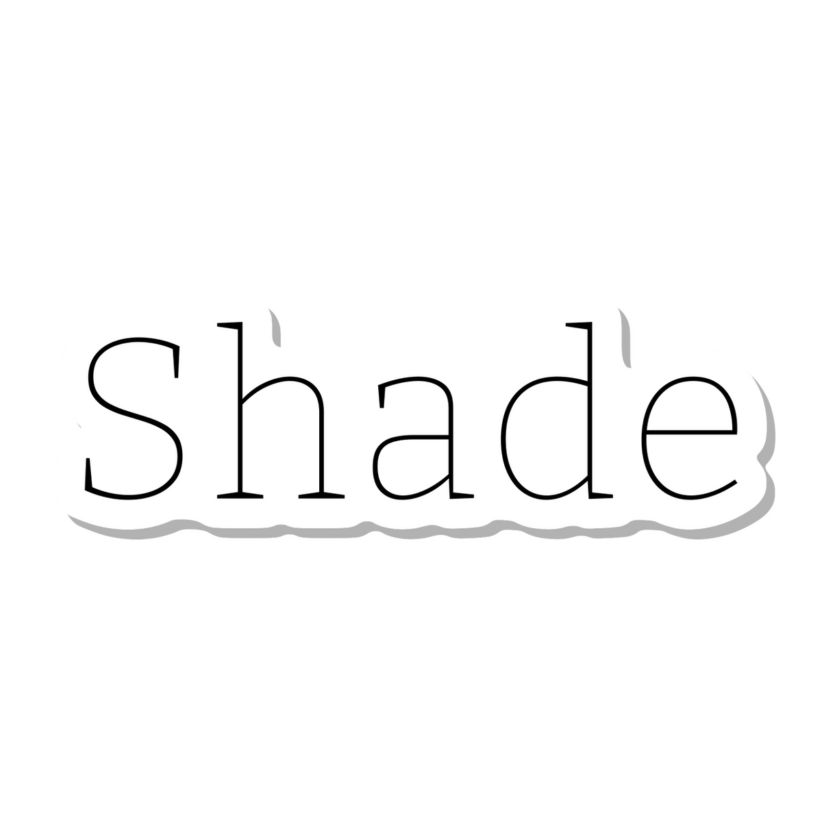 Shade die-cut sticker