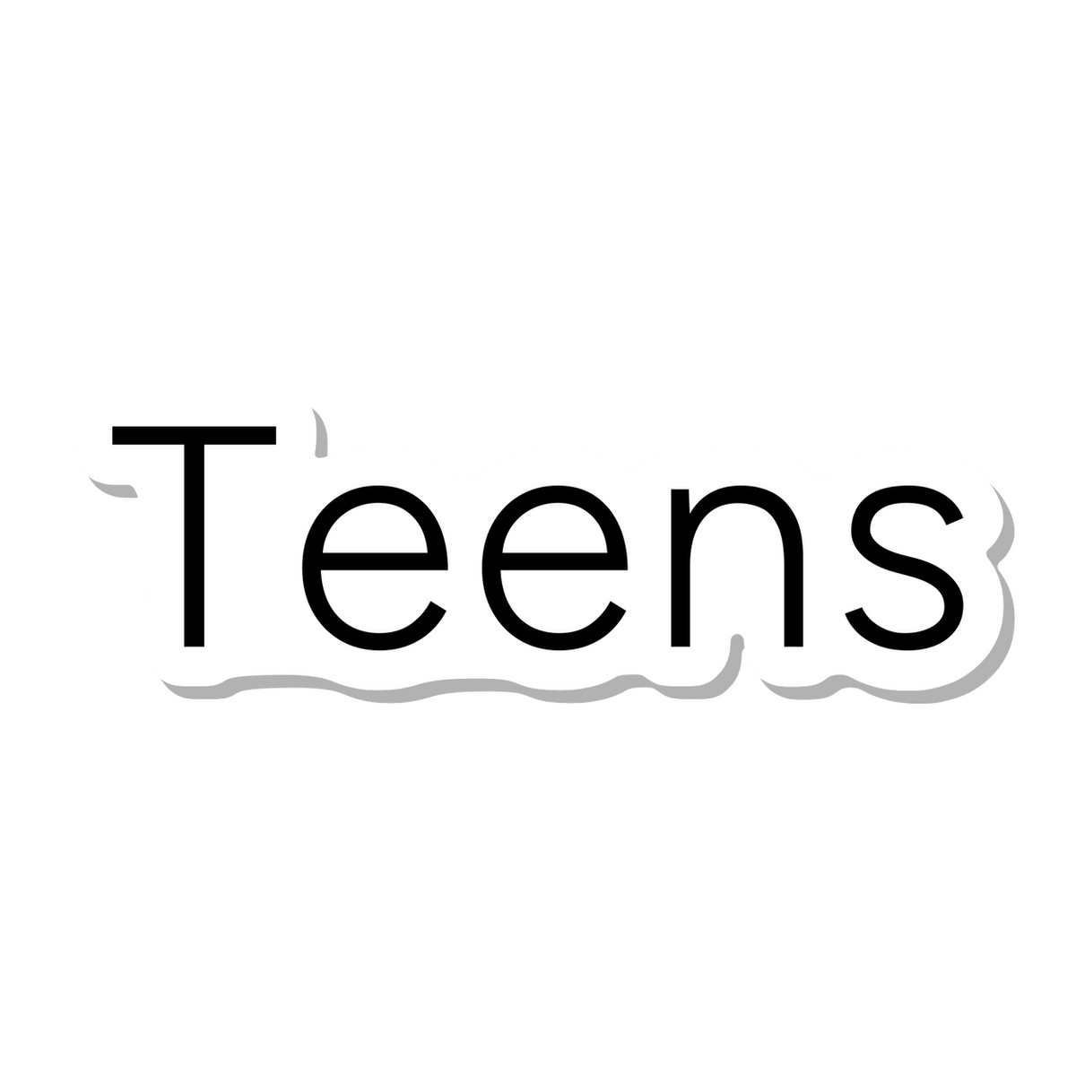 Teens die-cut sticker