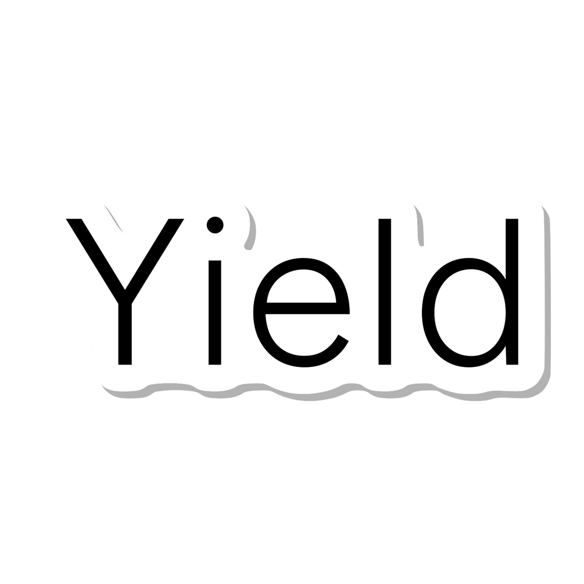 Yield die-cut sticker