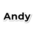 Andy die-cut sticker