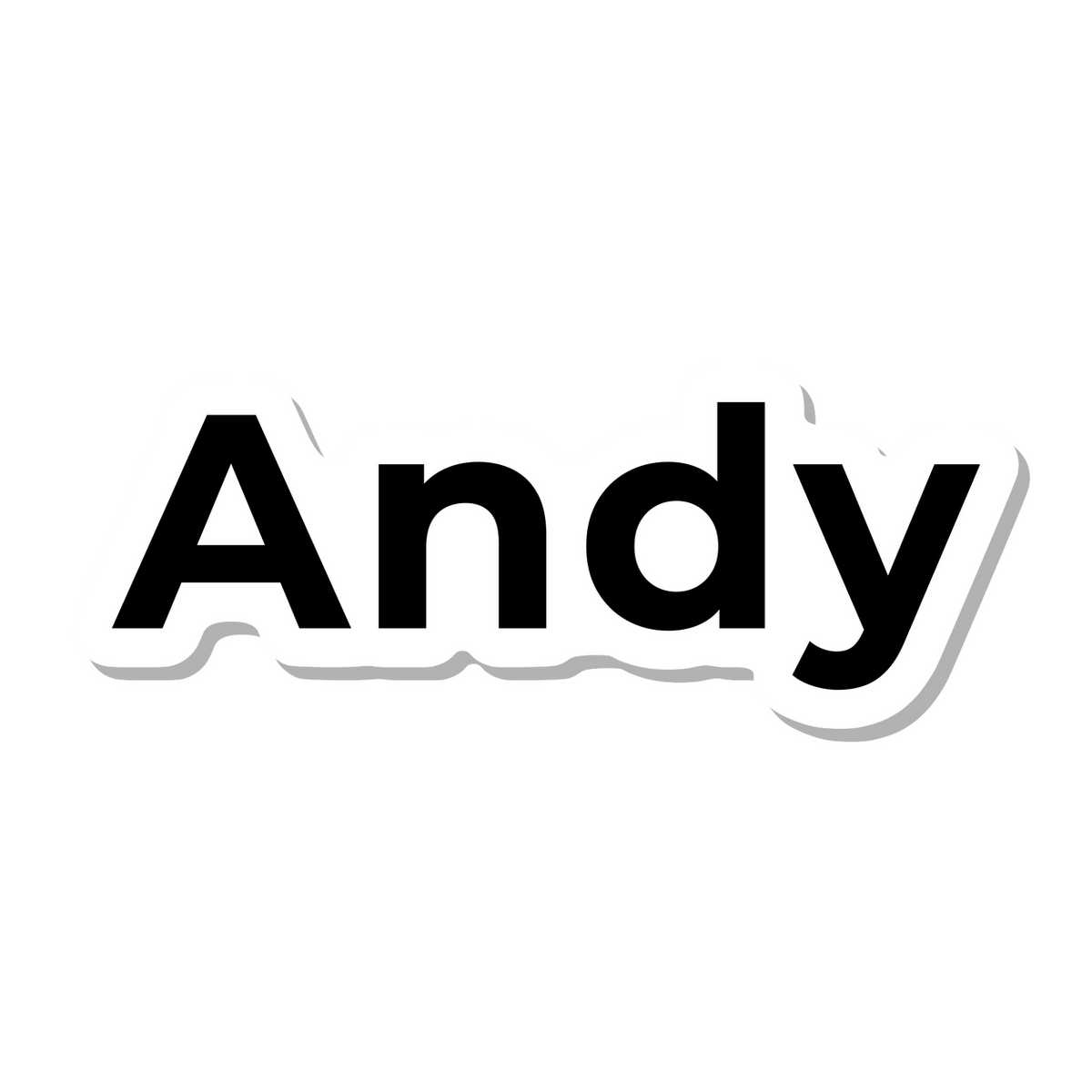 Andy die-cut sticker