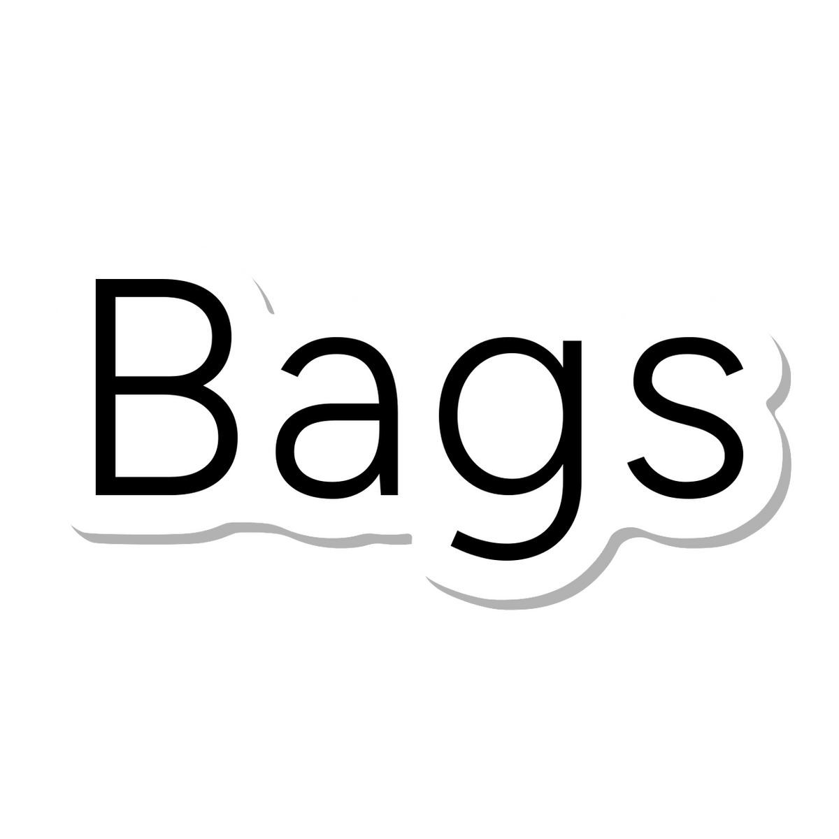Bags die-cut sticker