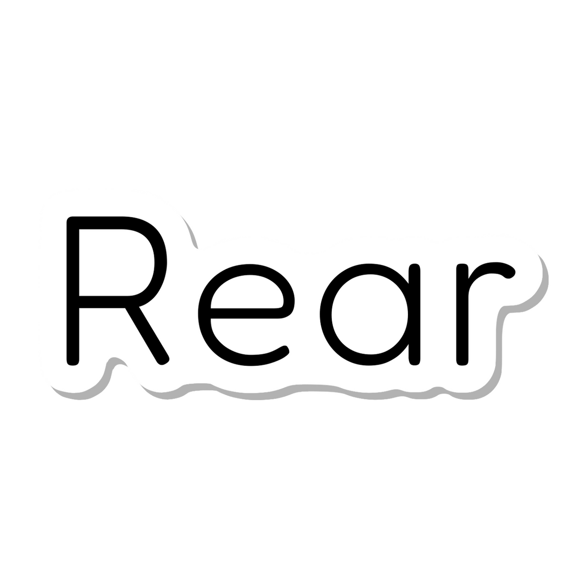 Rear die-cut sticker