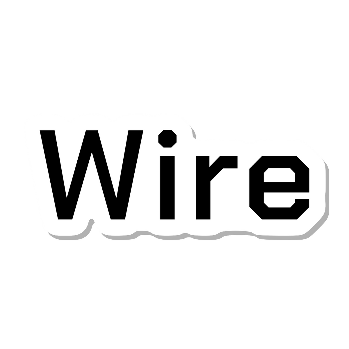 Wire die-cut sticker