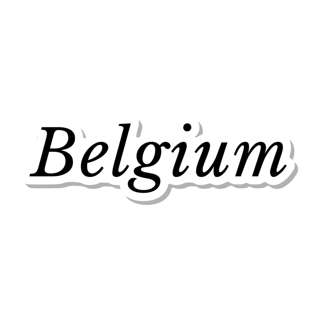 Belgium die-cut sticker