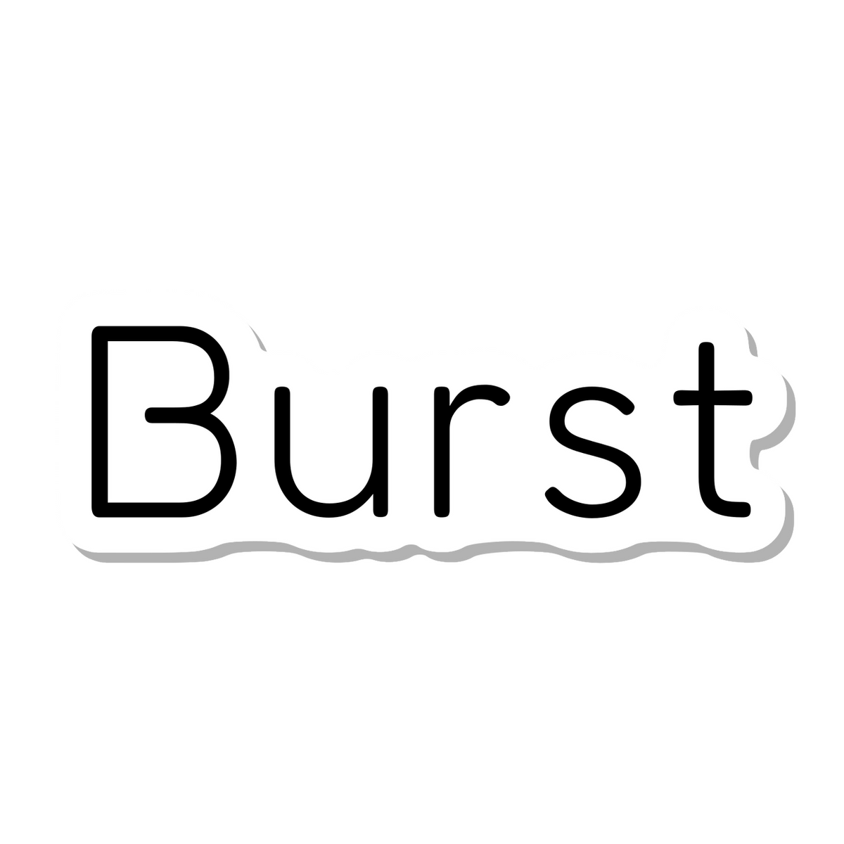 Burst die-cut sticker