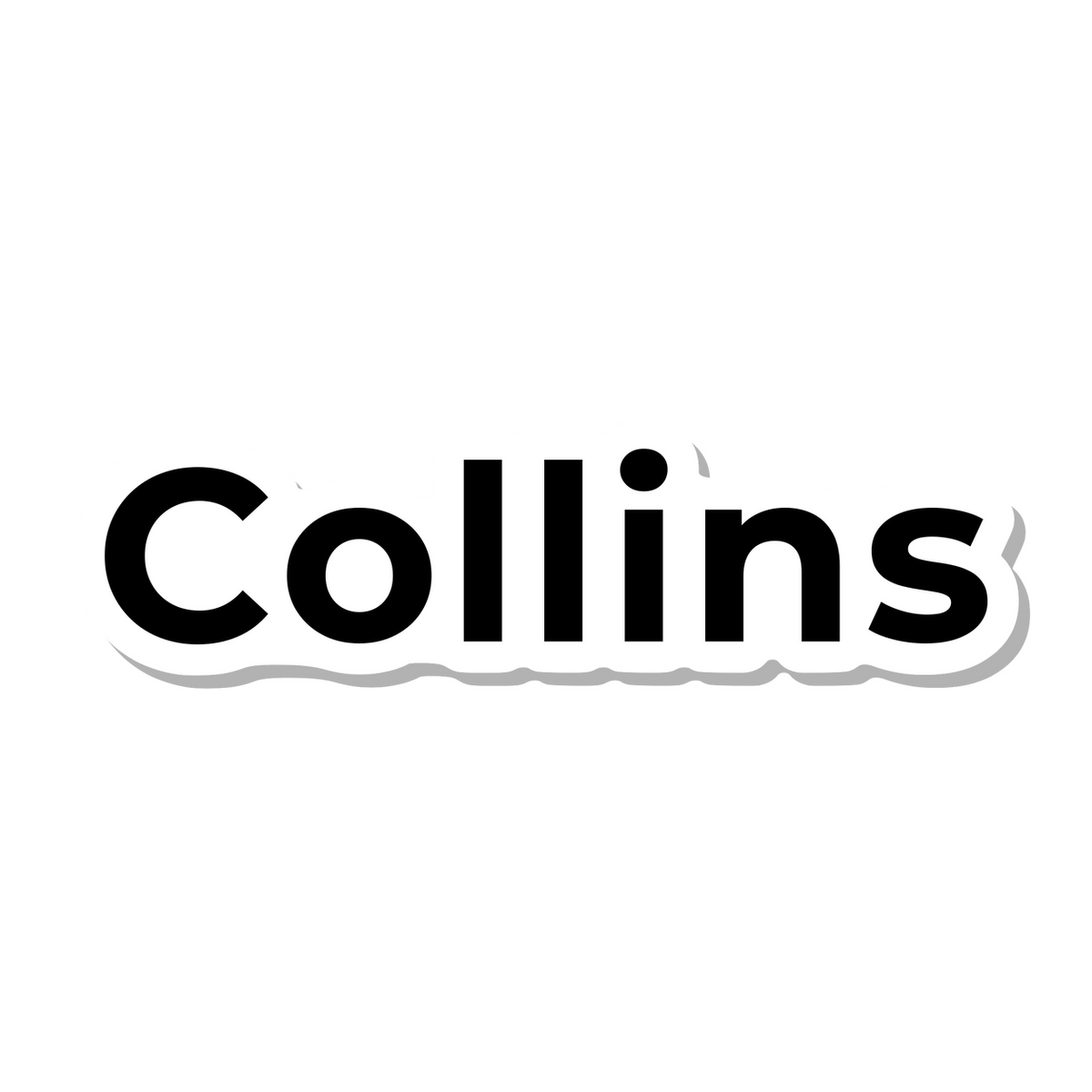 Collins die-cut sticker