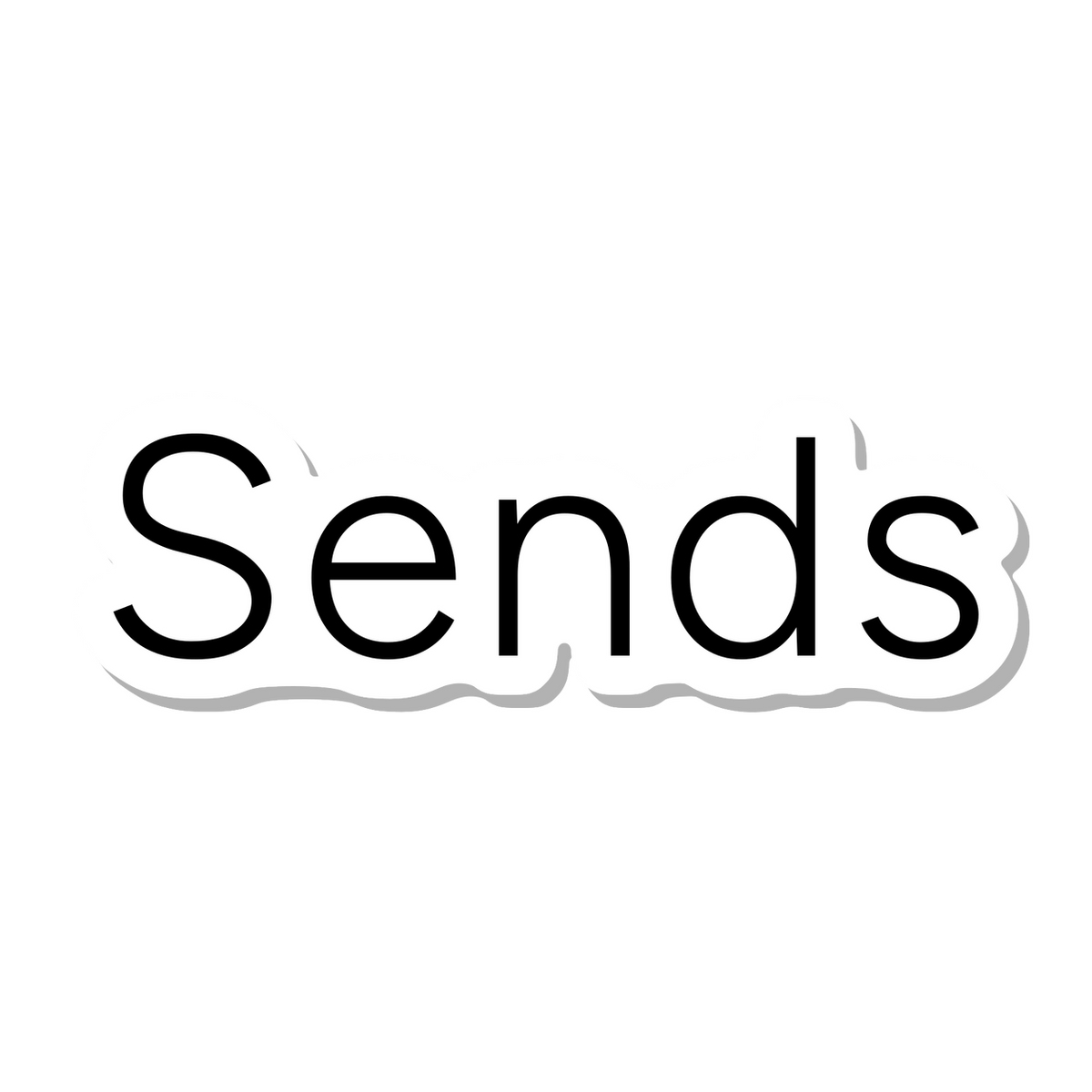 Sends die-cut sticker