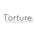 Torture die-cut sticker