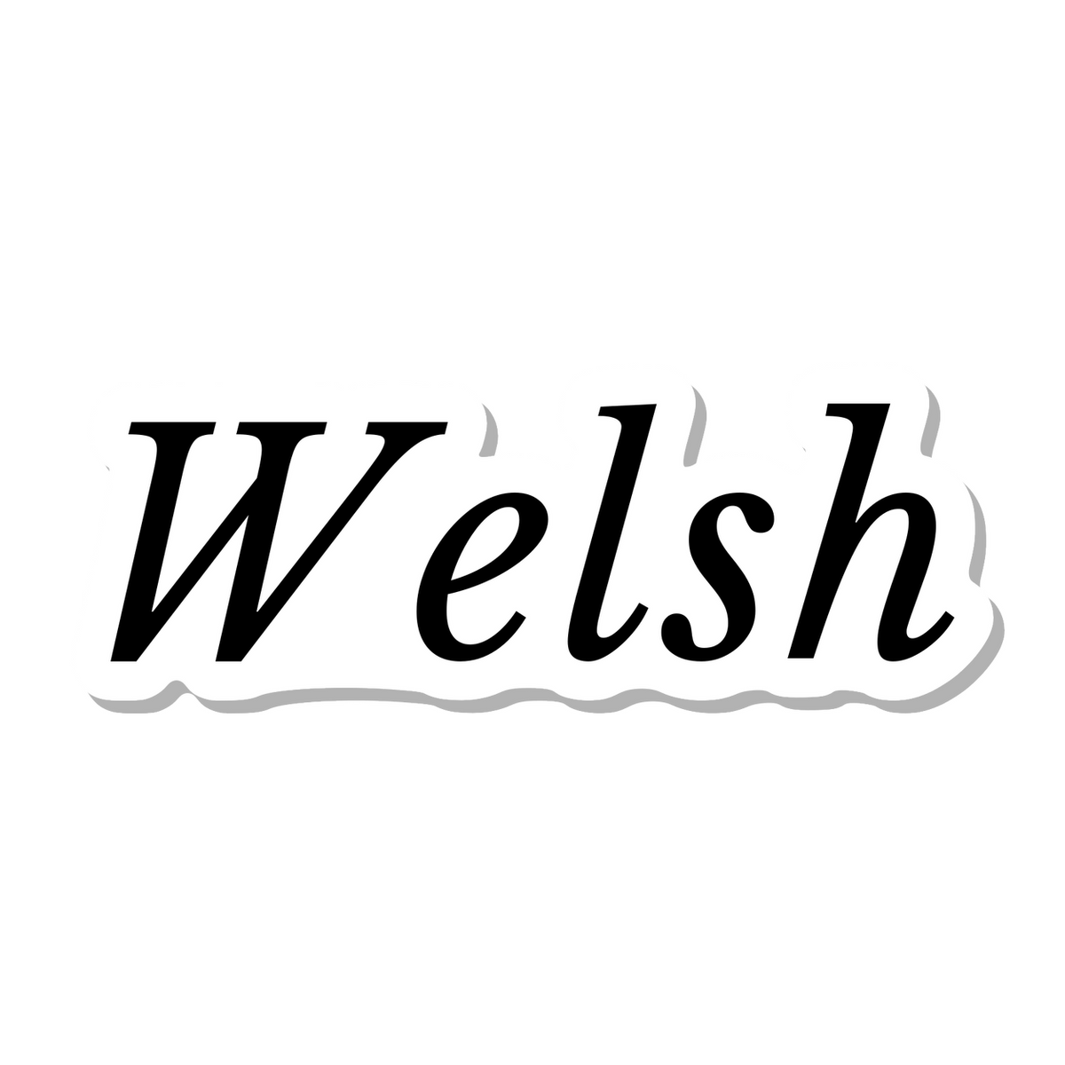 Welsh die-cut sticker